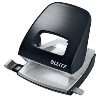   Lyukasztó, kétlyukú, 30 lap, fém, LEITZ "Nexxt Style, szaténfekete 1 db
