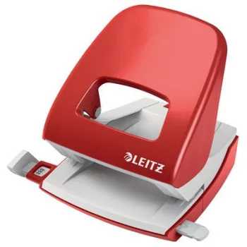   Lyukasztó, kétlyukú, 30 lap, LEITZ "Nexxt", piros 1 db