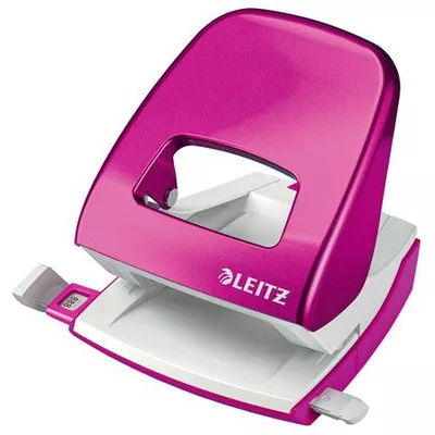 Lyukasztó, kétlyukú, 30 lap, LEITZ "Nexxt Wow", rózsaszín 1 db