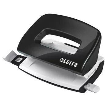   Lyukasztó, kétlyukú, 10 lap, fém, mini, LEITZ "Nexxt Wow", fekete 1 db