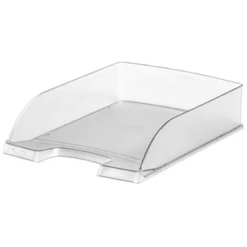   Irattálca, műanyag, LEITZ "Plus", áttetsző fehér