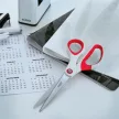 Olló, irodai, 20,5 cm, LEITZ "Wow Titán", piros 1 db