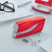 Tűzőgép, elektromos, No.10, 10 lap, LEITZ "Wow", piros 1 db