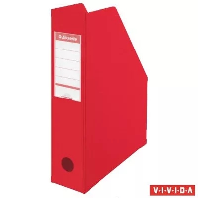 Iratpapucs, PVC/karton, 70 mm, összehajtható, ESSELTE, Vivida piros 1 db