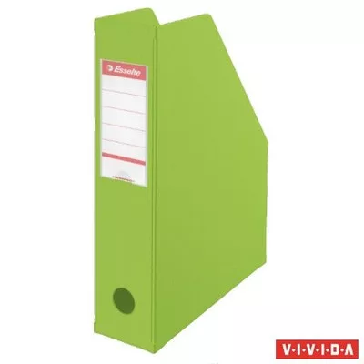 Iratpapucs, PVC/karton, 70 mm, összehajtható, ESSELTE, Vivida zöld 1 db