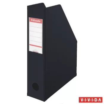   Iratpapucs, PVC/karton, 70 mm, összehajtható, ESSELTE, Vivida fekete 1 db