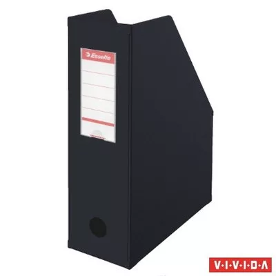 Iratpapucs, PVC/karton, 100 mm, összehajtható, ESSELTE, Vivida fekete 1 db