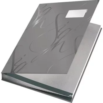   Aláírókönyv, A4, 18 részes, karton, LEITZ "Design", szürke 1 db