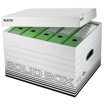 Archiválódoboz, L méret, LEITZ "Solid", fehér 1 db