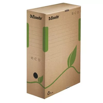 Archiválódoboz, A4, 100 mm, újrahasznosított karton, ESSELTE "Eco", barna 1 db