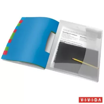   Előrendező, A4, 12 részes, műanyag, ESSELTE "Vivida", áttetsző 1 db