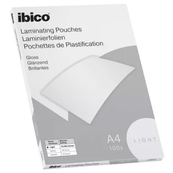   Meleglamináló fólia, 80 mikron, A4, fényes, IBICO "Light"