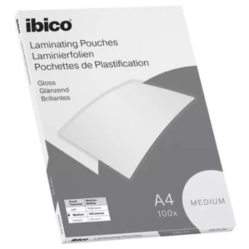   Meleglamináló fólia, 100 mikron, A4, fényes, IBICO "Medium" 100 db