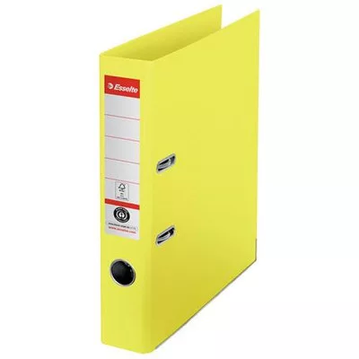 Iratrendező, 50 mm, A4, környezetbarát, élvédő sínnel, ESSELTE "No.1", sárga 1 db