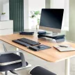 Ülőpárna, ergonómiai, szövetborítású, LEITZ "Ergo", sötétszürke 1 db