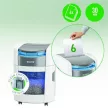 Iratmegsemmisítő, mikrokonfetti, 150 lap, LEITZ "IQ OptiMax Autofeed Home Office 150 P5" 1 db
