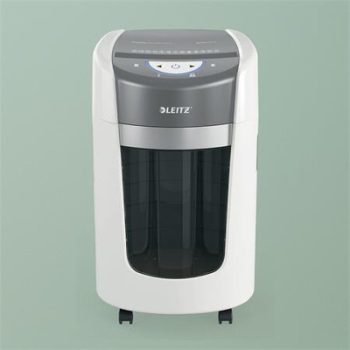   Iratmegsemmisítő, mikrokonfetti, 6 lap, LEITZ "IQ OptiMax Home Office 225 P5"