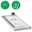 Vágógép, görgős, A4, 8 lap, LEITZ "Precision Home A4" 1 db