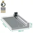 Vágógép, görgős, A4, 10 lap, LEITZ "Precision Home Office A4" 1 db