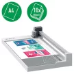 Vágógép, görgős, A4, 10 lap, LEITZ "Precision Home Office A4" 1 db