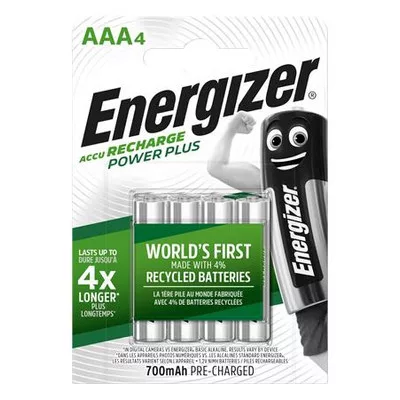 Tölthető elem, AAA mikro, 4x700 mAh, ENERGIZER "Power Plus" 4 db