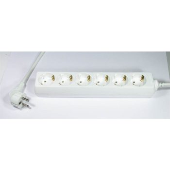 Elosztósor, 6 csatlakozóaljzat, 1,5 m kábelhosszúság