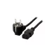 Tápkábel, C13/SCHUKO, 1,8 m, EQUIP, fekete 1 db