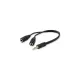 Audio elosztó kábel, 13 cm, 2 bemenet/1 kimenet, EQUIP 1 db