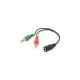 Audio elosztó kábel, 13 cm, 1 bemenet/2 kimenet, EQUIP 1 db