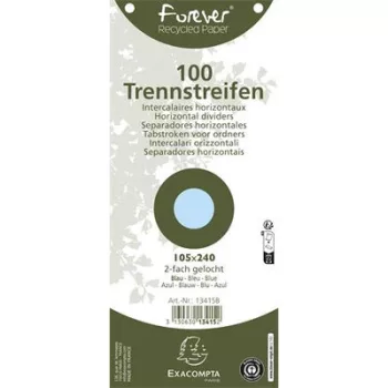   Elválasztó csÍk, karton, 105x240 mm, EXACOMPTA, világoskék 100 db