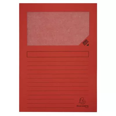 Mappa, ablakos, karton, EXACOMPTA "Forever®", piros 100 db