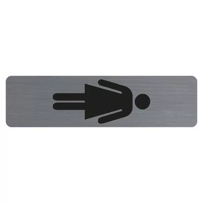 Információs tábla, öntapadó,4,4x16,5 cm, alumíniumhatású, EXACOMPTA, "Női" 1 db
