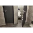 Információs tábla, öntapadó, 7,5x7,5 cm, alumíniumhatású, EXACOMPTA, "WC" 1 db