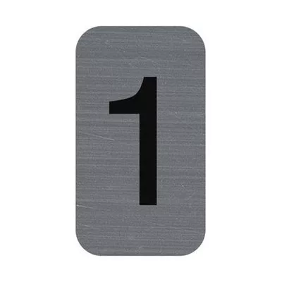 Információs tábla, öntapadó, 2,5x4,4 cm, alumíniumhatású, EXACOMPTA, 1-es 1 db