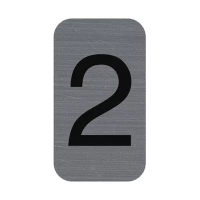Információs tábla, öntapadó, 2,5x4,4 cm, alumíniumhatású, EXACOMPTA, 2-es 1 db