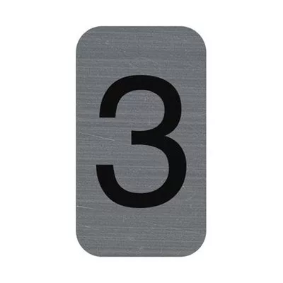 Információs tábla, öntapadó, 2,5x4,4 cm, alumíniumhatású, EXACOMPTA, 3-as 1 db