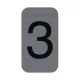 Információs tábla, öntapadó, 2,5x4,4 cm, alumíniumhatású, EXACOMPTA, 3-as 1 db