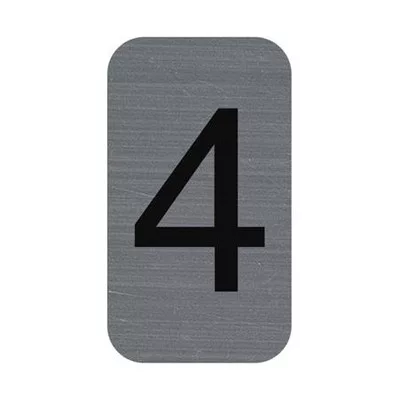 Információs tábla, öntapadó, 2,5x4,4 cm, alumíniumhatású, EXACOMPTA, 4-es 1 db