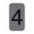 Információs tábla, öntapadó, 2,5x4,4 cm, alumíniumhatású, EXACOMPTA, 4-es 1 db