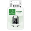 Információs tábla, öntapadó, 2,5x4,4 cm, alumíniumhatású, EXACOMPTA, 4-es 1 db