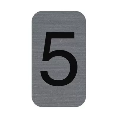 Információs tábla, öntapadó, 2,5x4,4 cm, alumíniumhatású, EXACOMPTA, 5-ös 1 db
