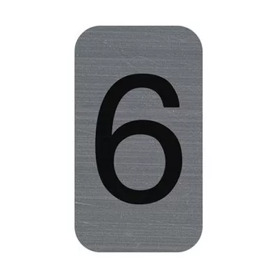 Információs tábla, öntapadó, 2,5x4,4 cm, alumíniumhatású, EXACOMPTA, 6-os 1 db