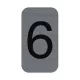 Információs tábla, öntapadó, 2,5x4,4 cm, alumíniumhatású, EXACOMPTA, 6-os 1 db