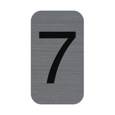Információs tábla, öntapadó, 2,5x4,4 cm, alumíniumhatású, EXACOMPTA, 7-es 1 db