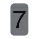 Információs tábla, öntapadó, 2,5x4,4 cm, alumíniumhatású, EXACOMPTA, 7-es 1 db
