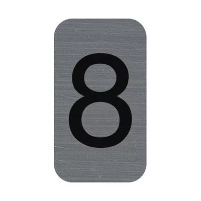 Információs tábla, öntapadó, 2,5x4,4 cm, alumíniumhatású, EXACOMPTA, 8-as 1 db