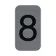 Információs tábla, öntapadó, 2,5x4,4 cm, alumíniumhatású, EXACOMPTA, 8-as 1 db