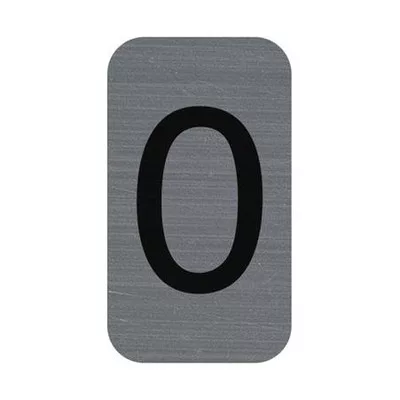 Információs tábla, öntapadó, 2,5x4,4 cm, alumíniumhatású, EXACOMPTA, 0-ás 1 db
