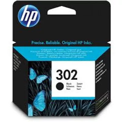 HP No. 302 EREDETI Fekete  Tintapatron 190 oldal kapacitás, hp302 - F6U66AE 