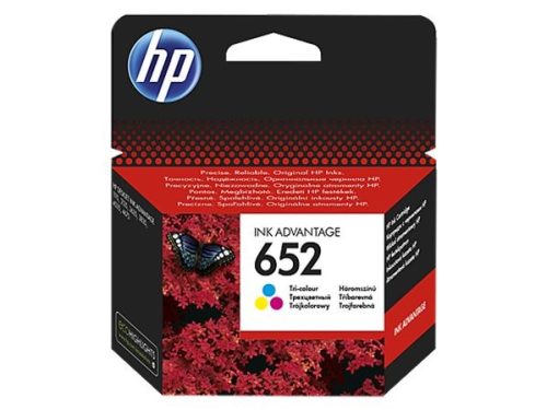 HP F6V24AE, Nr.652 eredeti színes tintapatron, ~200 oldal